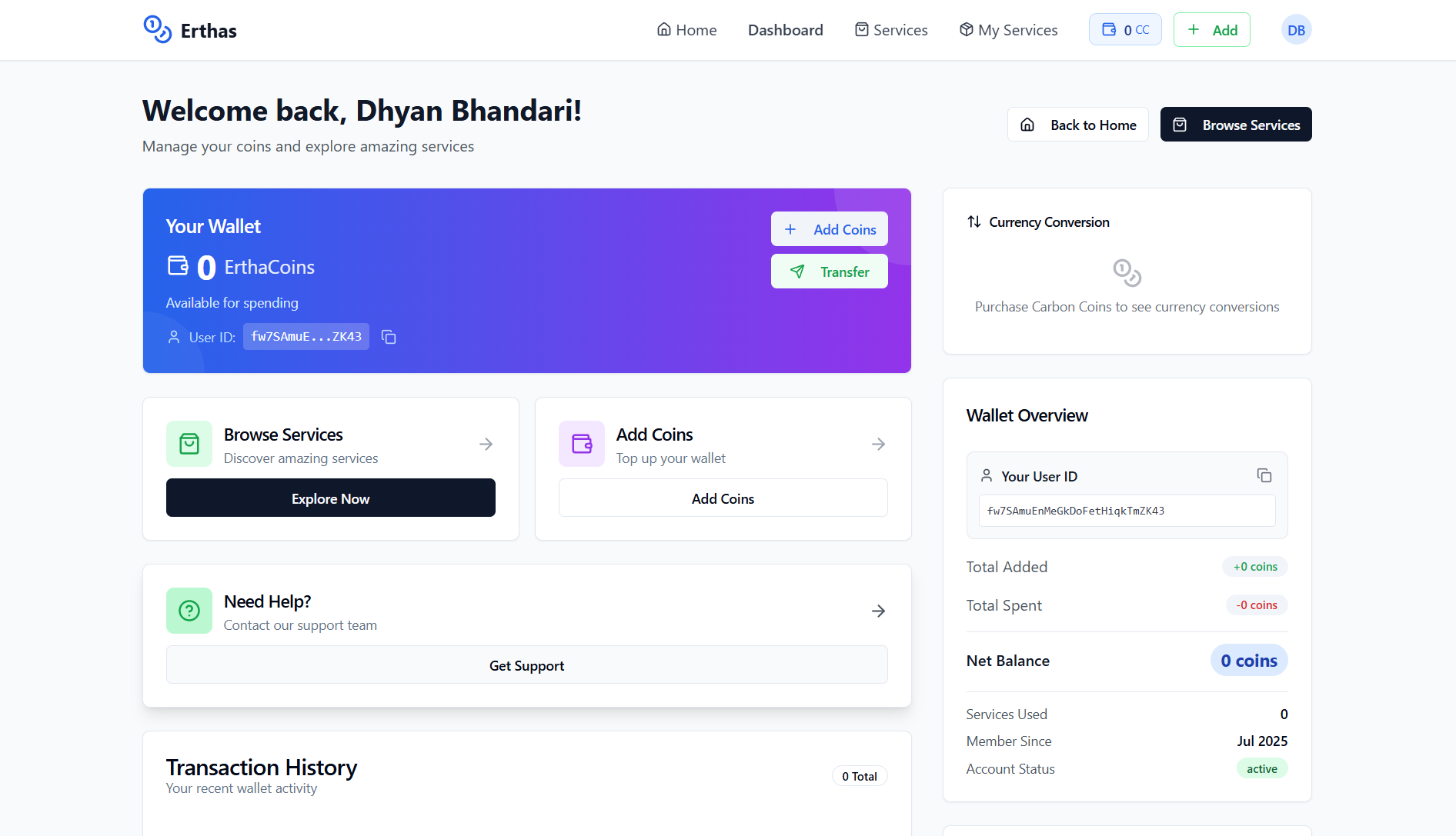 User Dashboard